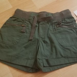 Army green shorts